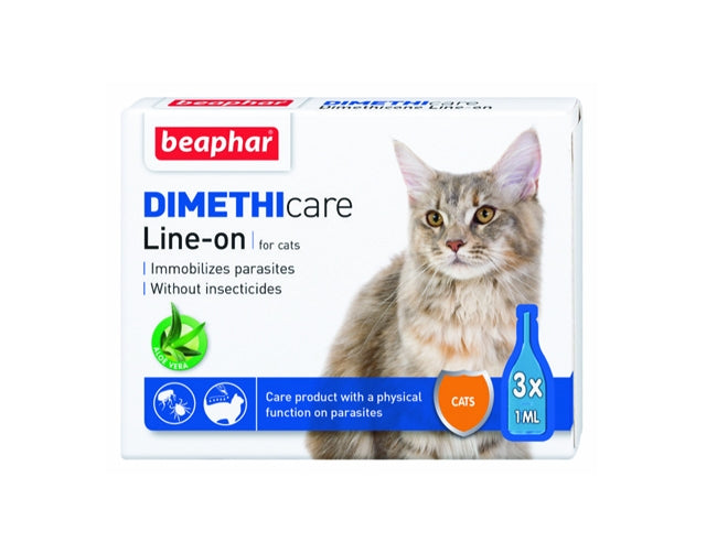 Beaphar Flea & Tick Line On (Dimethicare) 6-pack - Pipetter katt