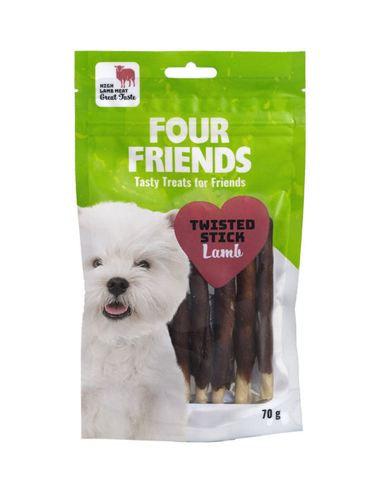 FourFriends Twisted Stick Lamb 12,5 cm - Hundtugg