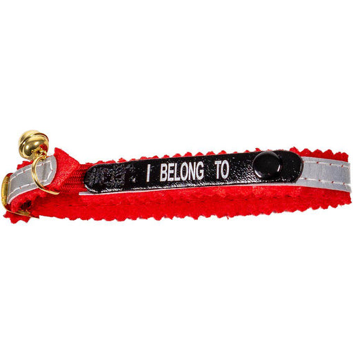 Alac Halsband Helreflex Rött Foder "I Belong To"