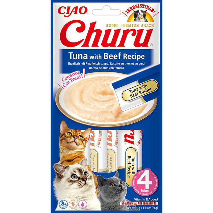 Churu Cat Tuna Withbeef 4st - 12pack