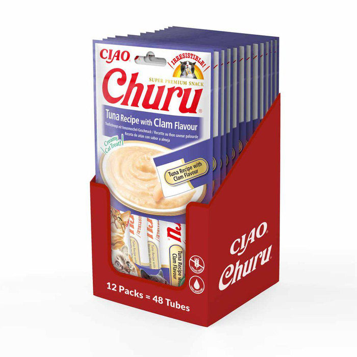 Churu Cat Tuna Withclam Flavour 4st - 12pack