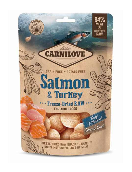 Carnilove Freeze-Dried Raw Snacks Salmon & Turkey 60g - Hundtugg