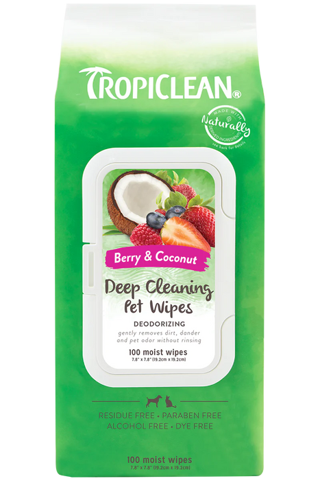 Tropiclean Deep Cleaning Wipes - Våtservetter